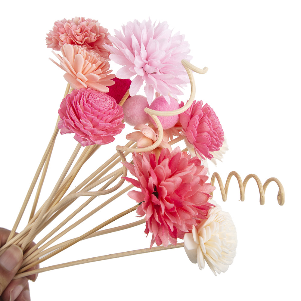 Home Fragrance London - 15 個赤シミュレーション花リードディフューザー交換スティック DIY 手作り家の装飾籐オイルディフューザー詰め替えスティック
