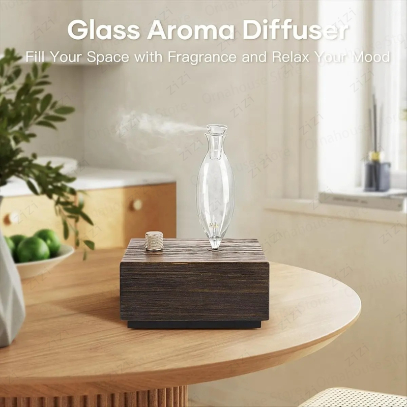 高級ニッチレトロ無垢材ガラス冷香器USB家庭用ビジネス用ギフ - Home Fragrance System のレビューと価格