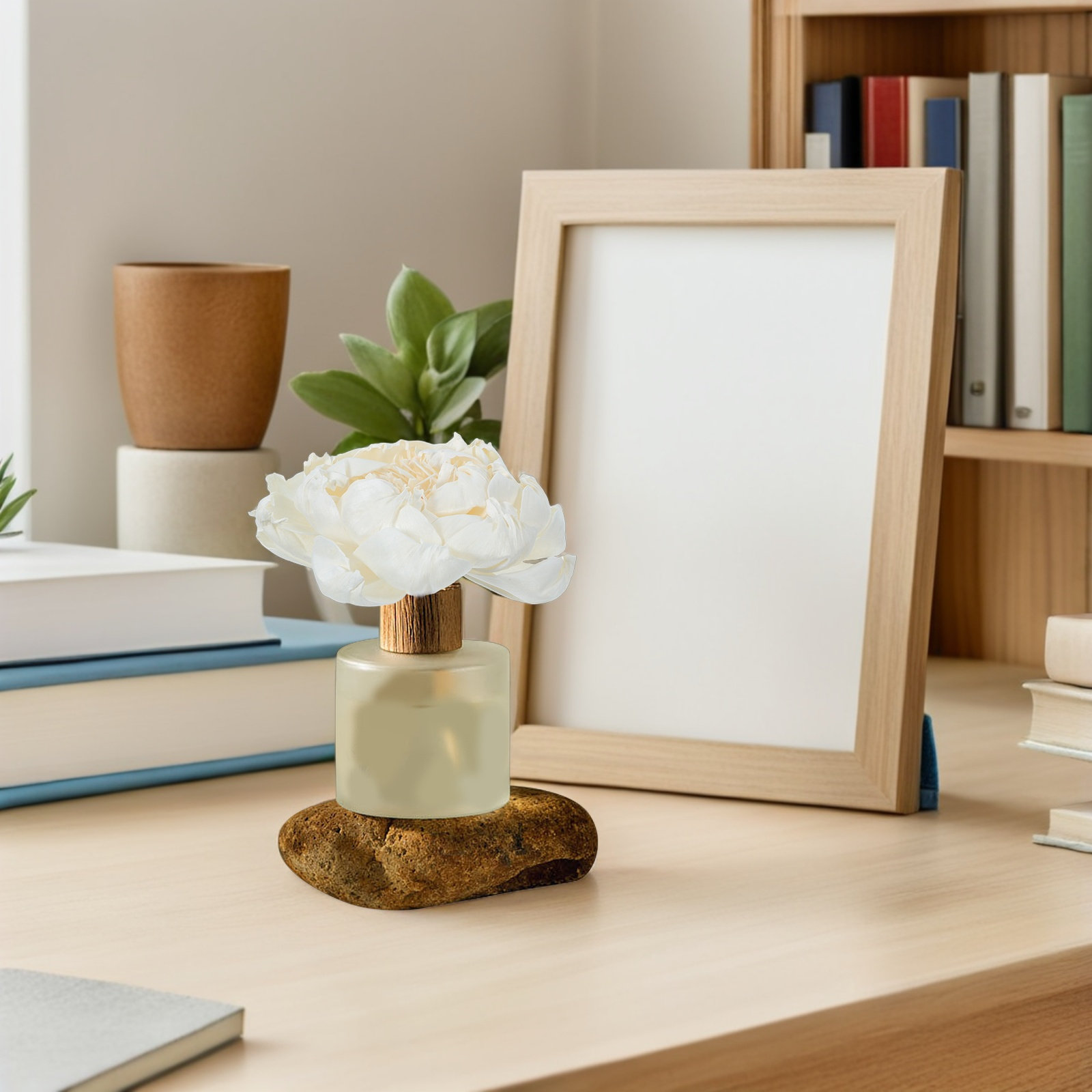 牡丹の花型フレグランスディフューザー 12cm 人工牡丹の花 - Home Fragrance Essential Oils のレビューと価格