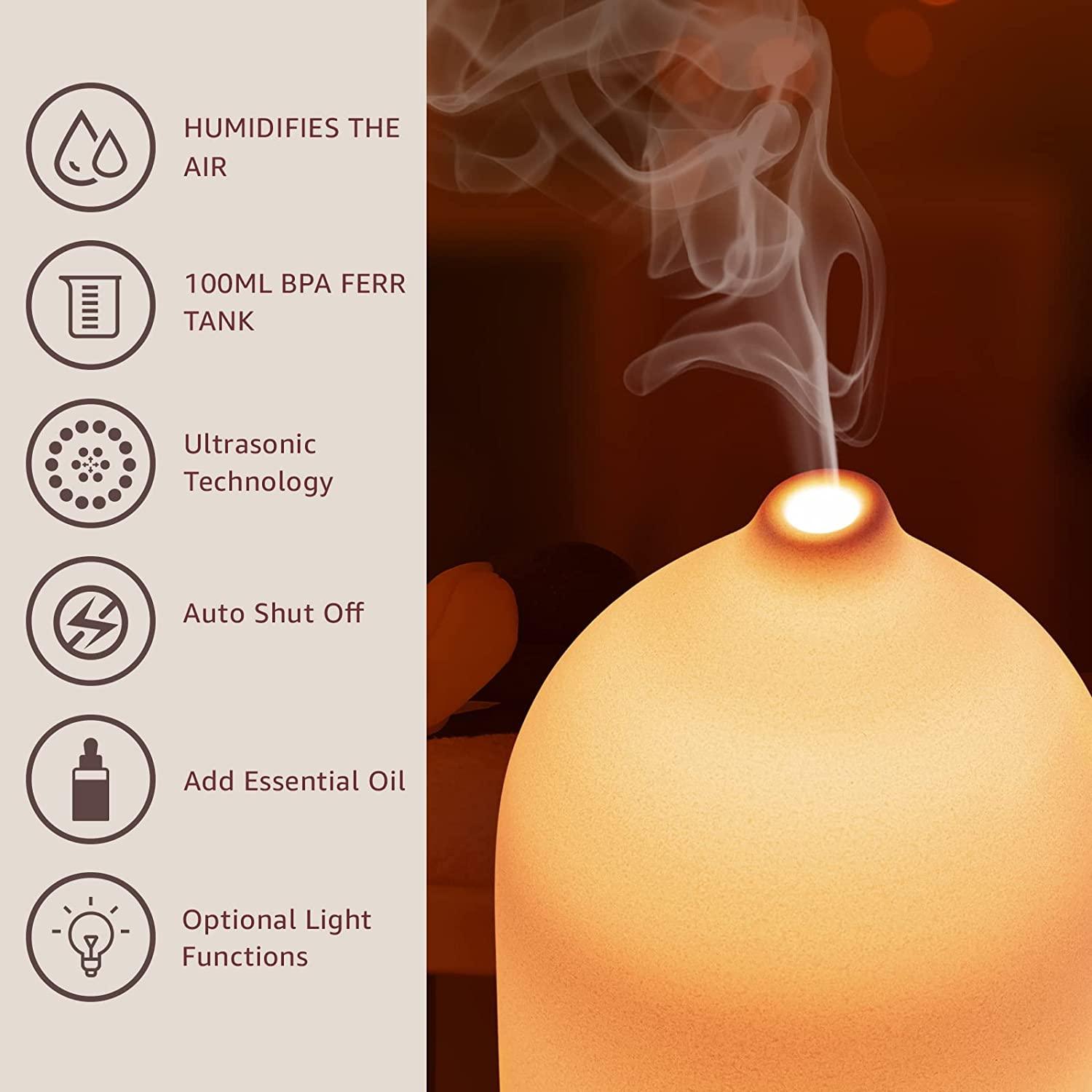 100ml セラミックエッセンシャルオイルディフューザー 寝 - Home Fragrance System のレビューと価格