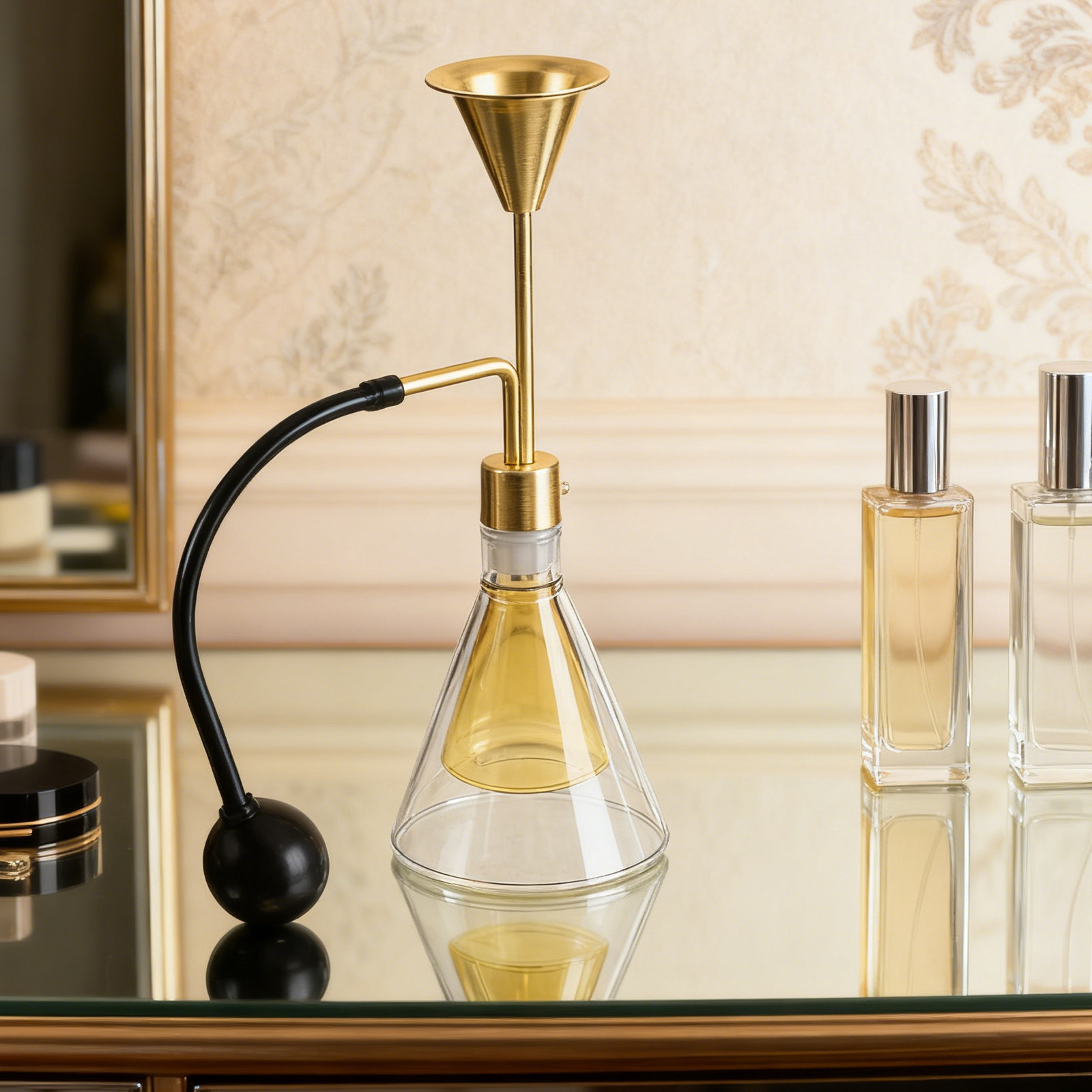 二重壁ガラス製エッセンシャルオイルボトル、ロングポンプ付き香 - Home Fragrance Essential Oils のレビューと価格