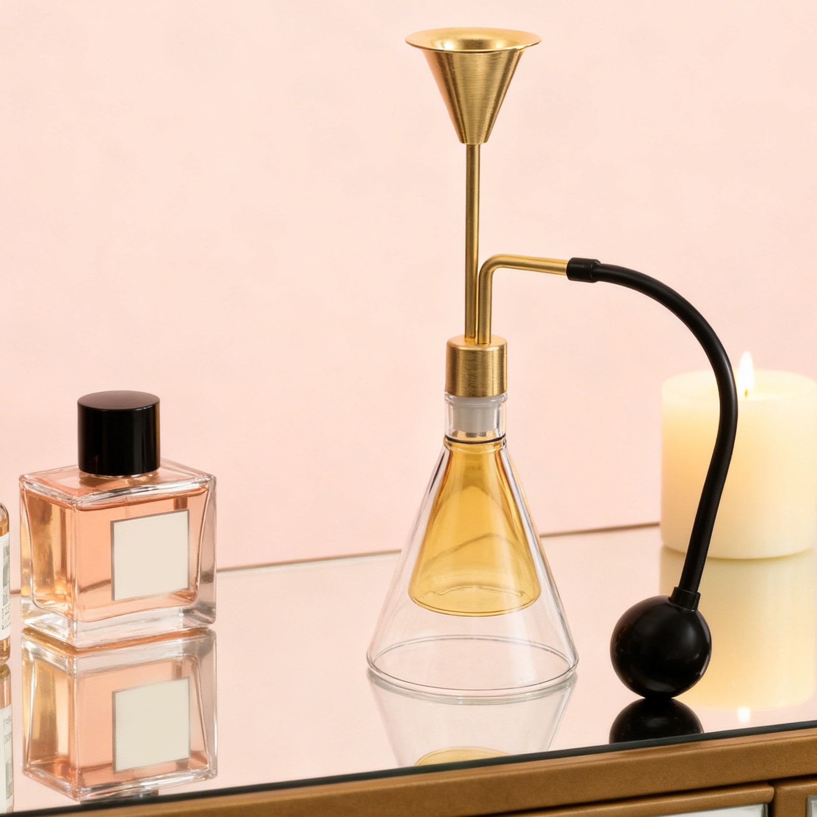 二重壁ガラス製エッセンシャルオイルボトル、ロングポンプ付き香 - Home Fragrance Essential Oils のレビューと価格