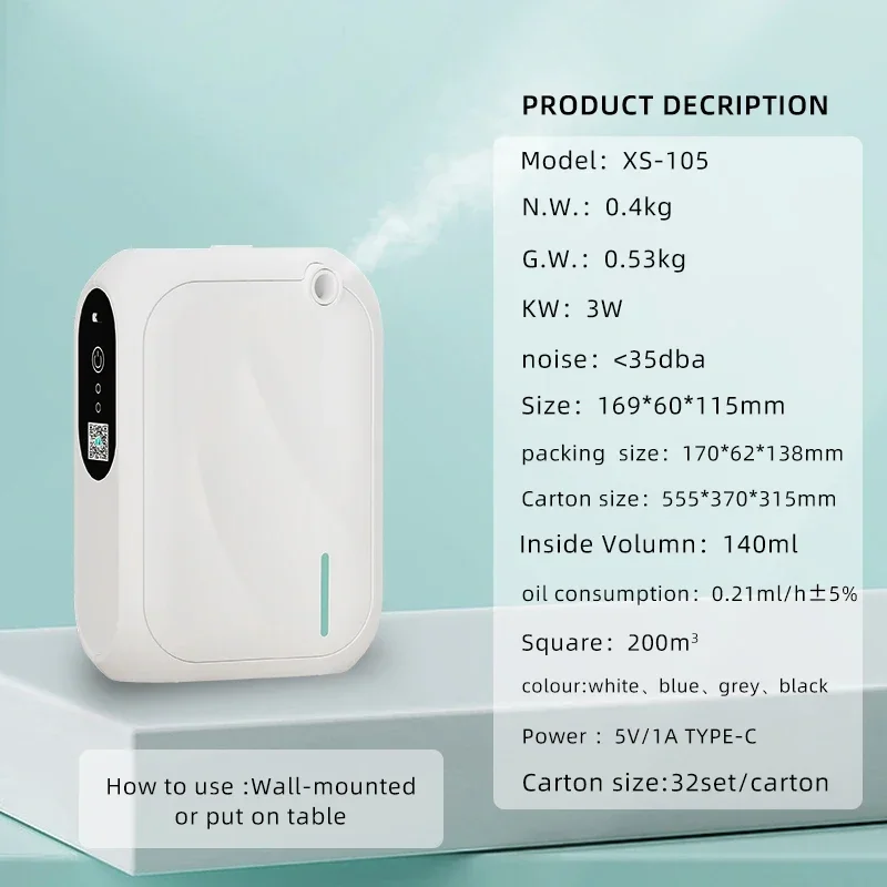 電気式エッセンシャルオイルディフューザー 壁掛け式 Blue - Home Fragrance Essential Oils のレビューと価格