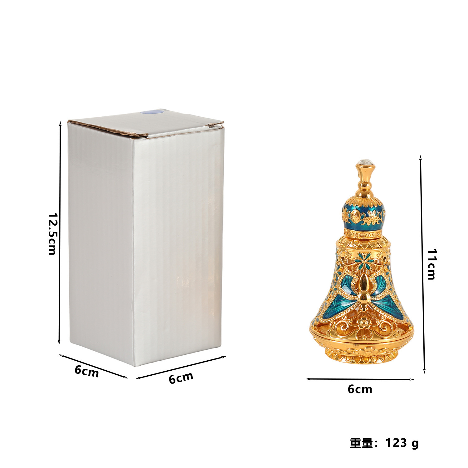 香水瓶、金属ガラスエナメル瓶、エジプト、ドバイ、アラビア、ル - Home Fragrance Dubai のレビューと価格